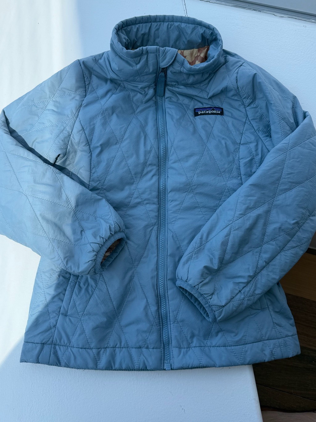 Patagonia Light Blue Quilted Kids Jacket